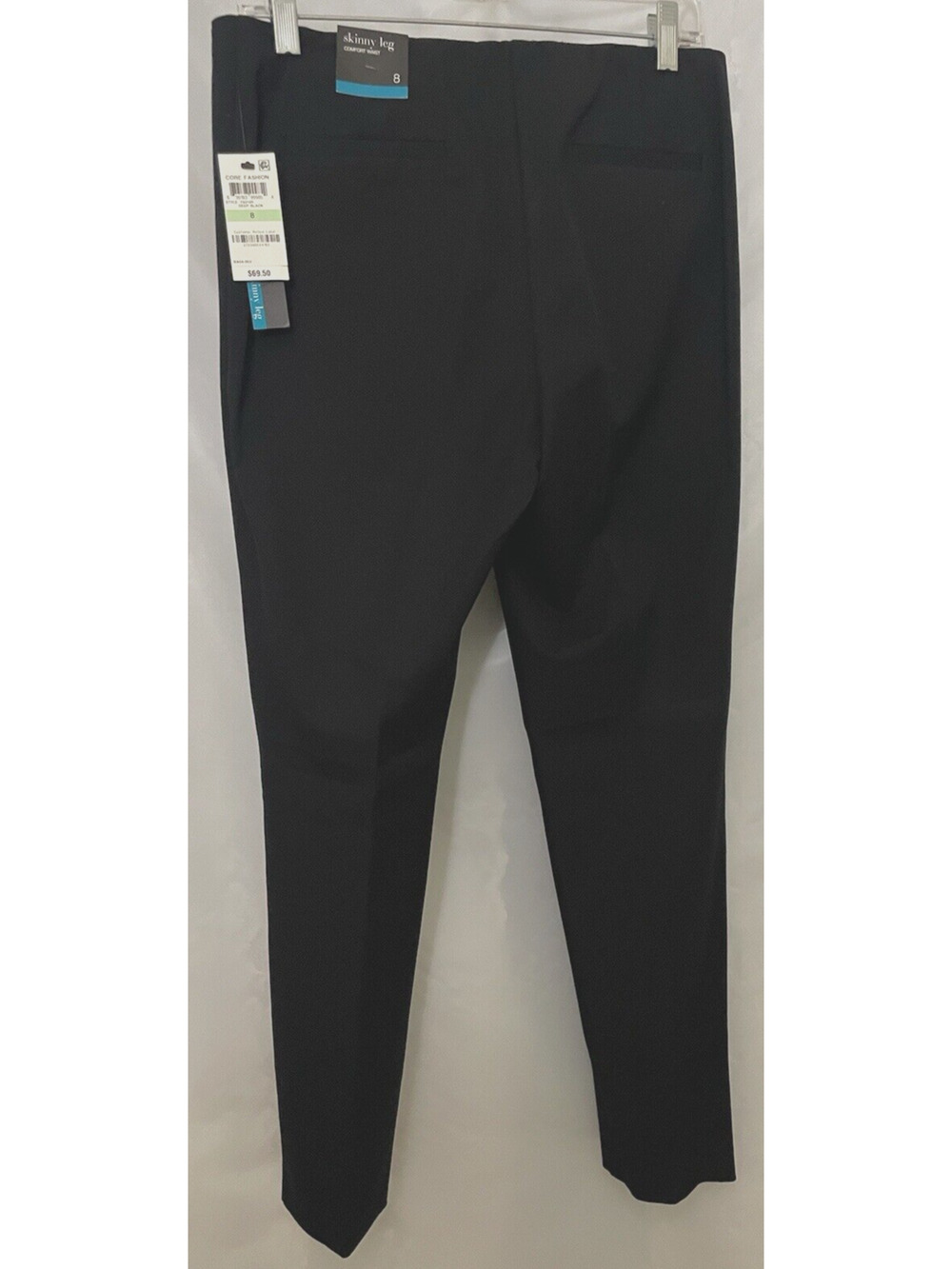 Alfani Women's Black Mid-Rise Comfort Waist Straight-Leg Dress Pants Size 8